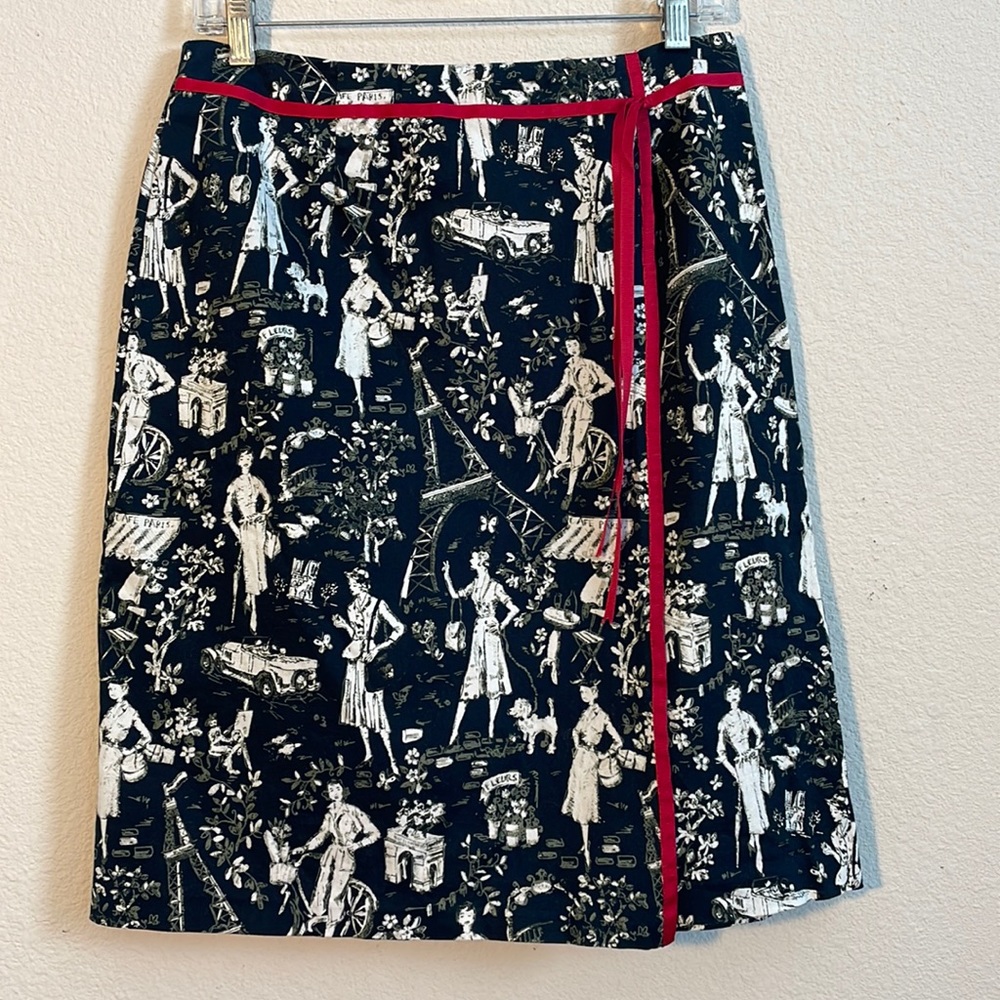 Kemp Collection, wrap printed skirt.
